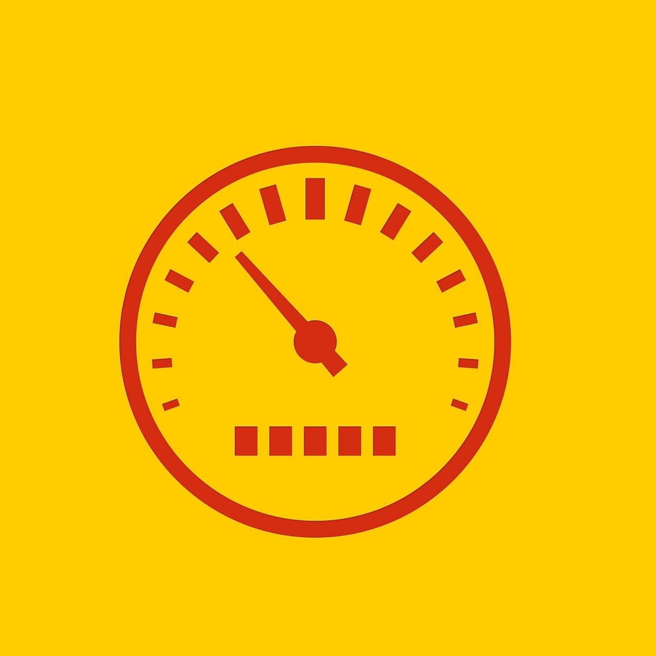 compteur de vitesse rouge